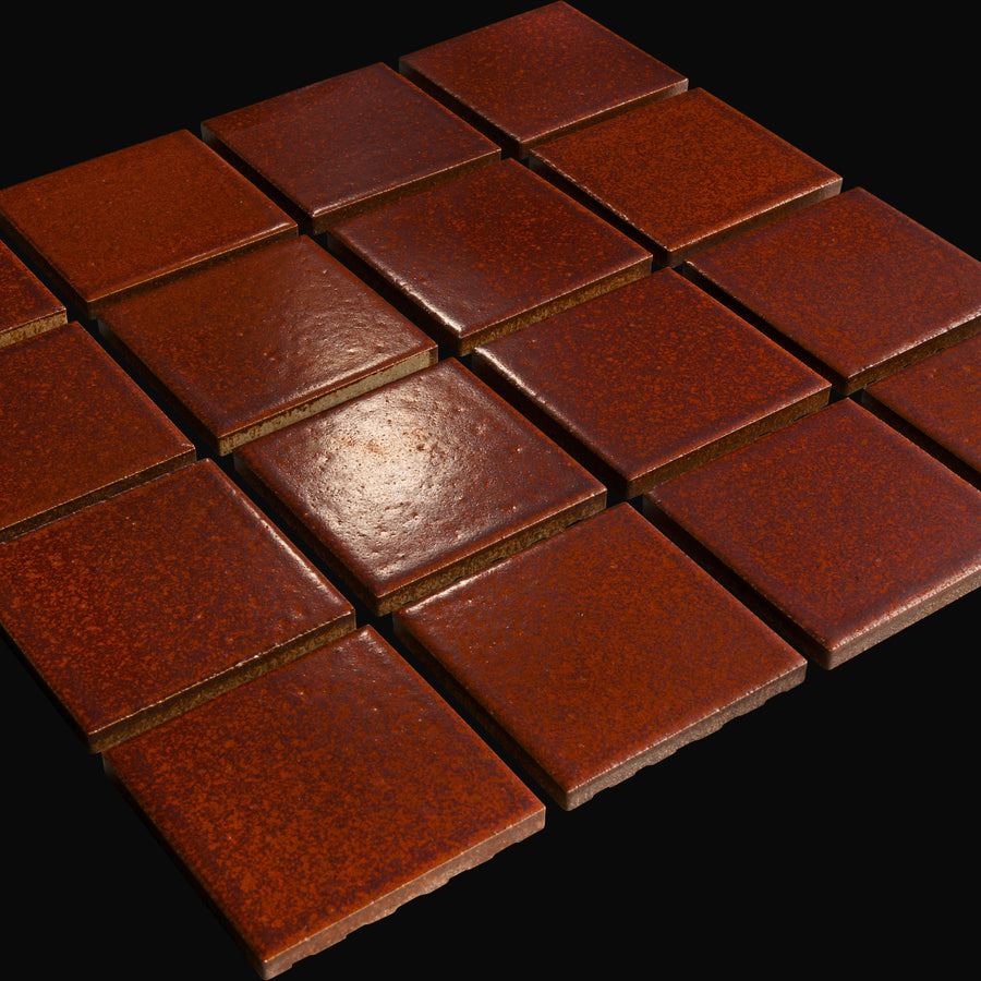Kaji Oki Japanese porcelain wall tile in Vintage Red – Mittsu Japanese Tiles