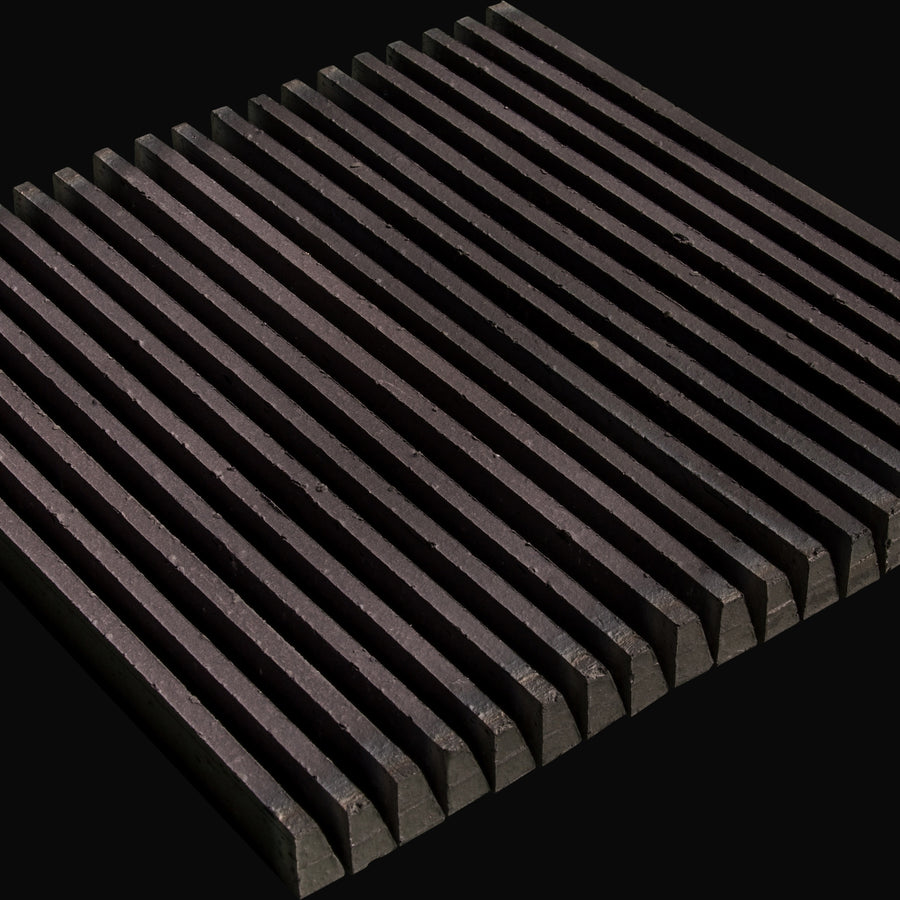 Koyo Ibushi Line Japanese porcelain wall tile in Black – Mittsu Japanese Tiles