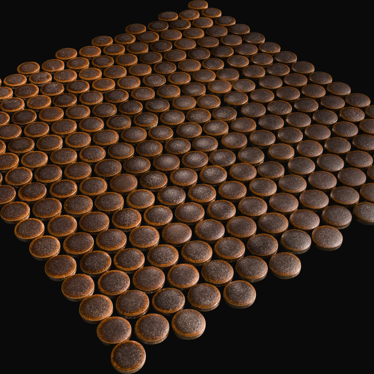 Maru 19mm Japanese porcelain wall tile in Copper – Mittsu Japanese Tiles