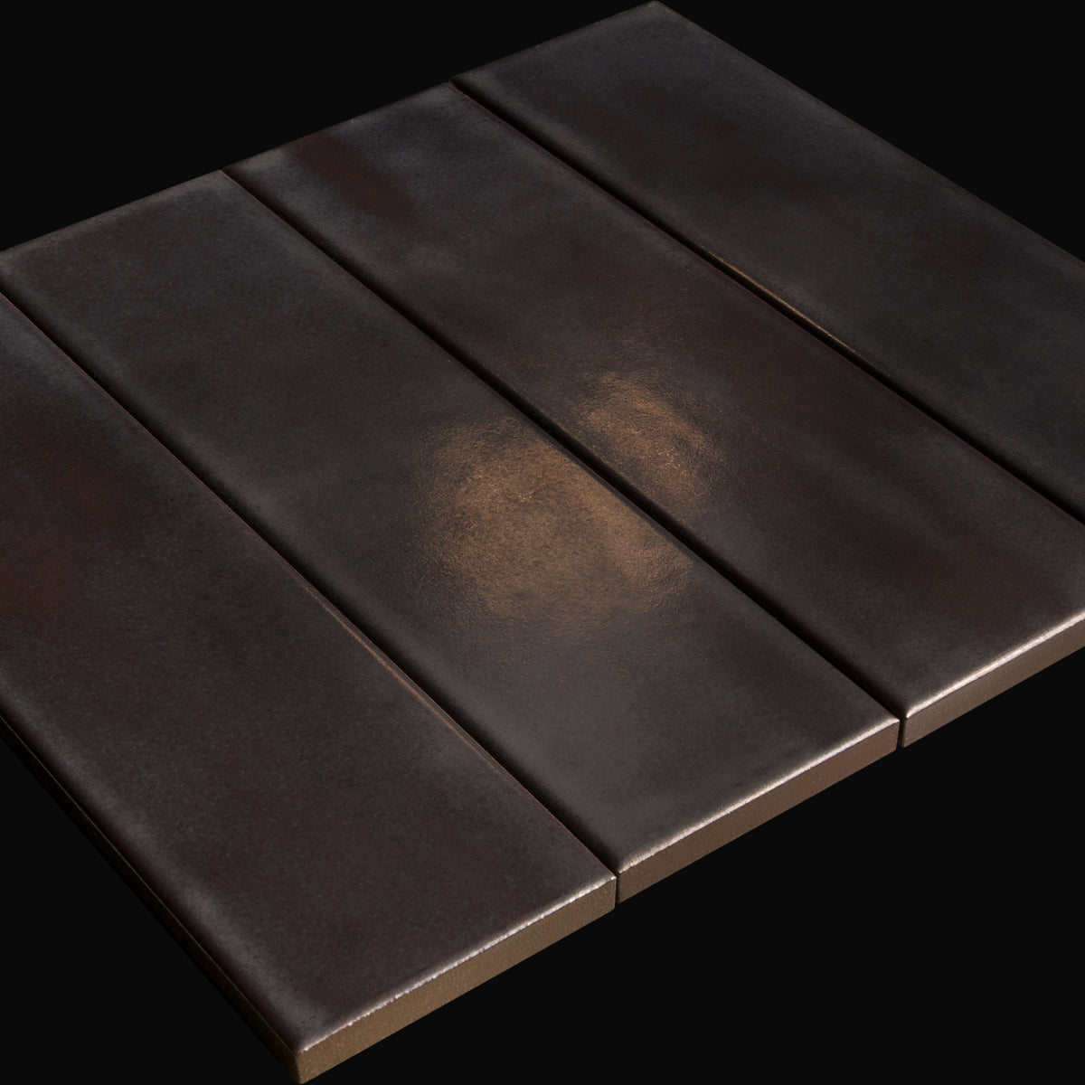 Metal Brick Japanese porcelain wall tile in Silver – Mittsu Japanese Tiles