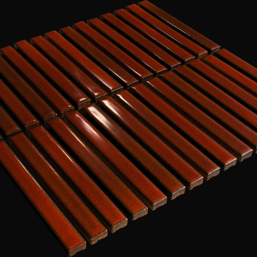 Nigi Japanese porcelain wall tile in Shu – Mittsu Japanese Tiles