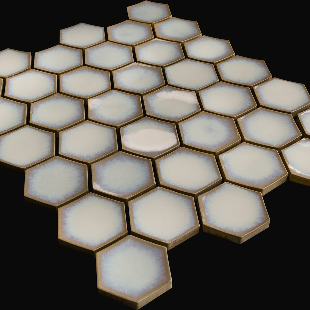 Roku Japanese porcelain wall tile in Deep White – Mittsu Japanese Tiles