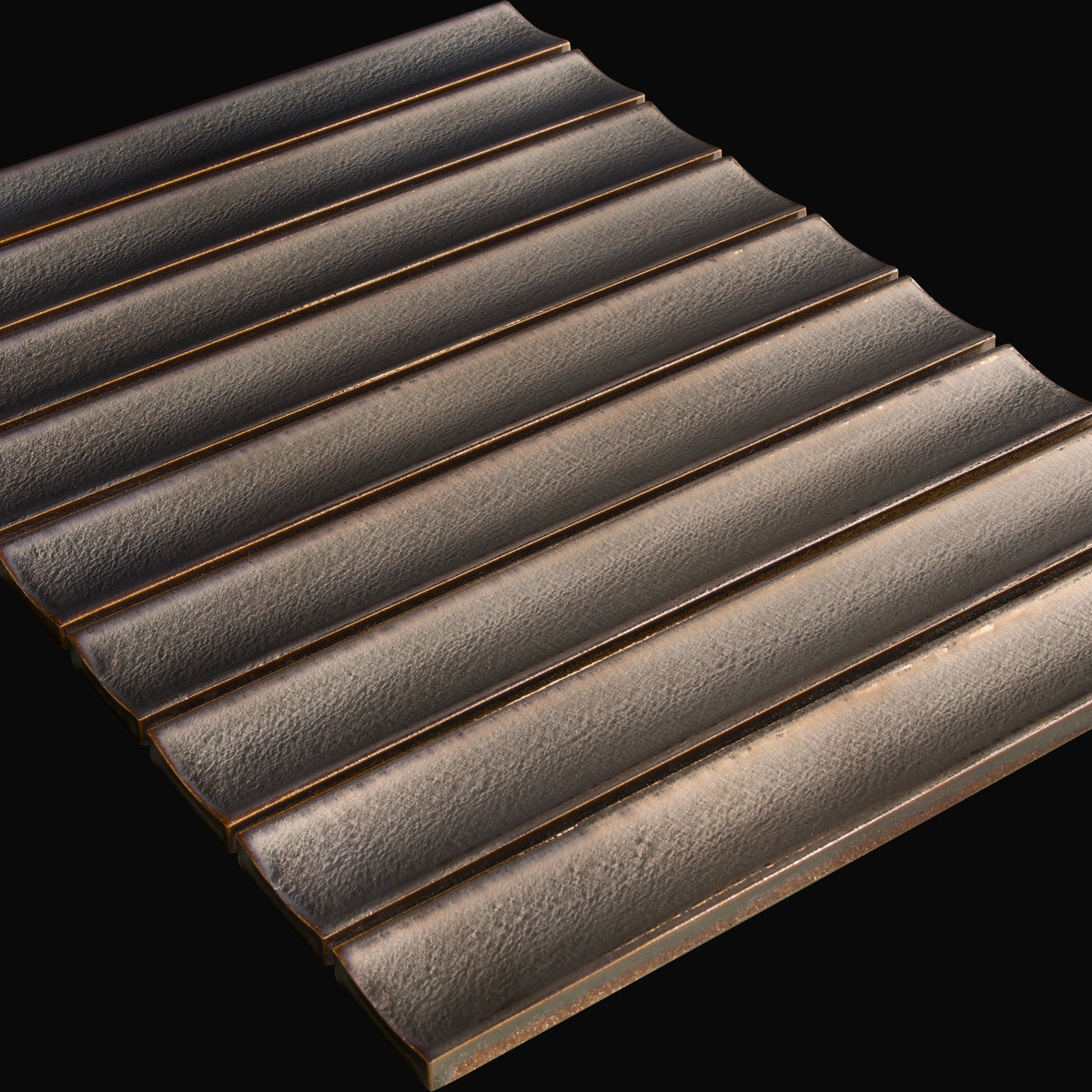 Sabi Concave Japanese porcelain wall tile in Liquid Platinum – Mittsu Japanese Tiles