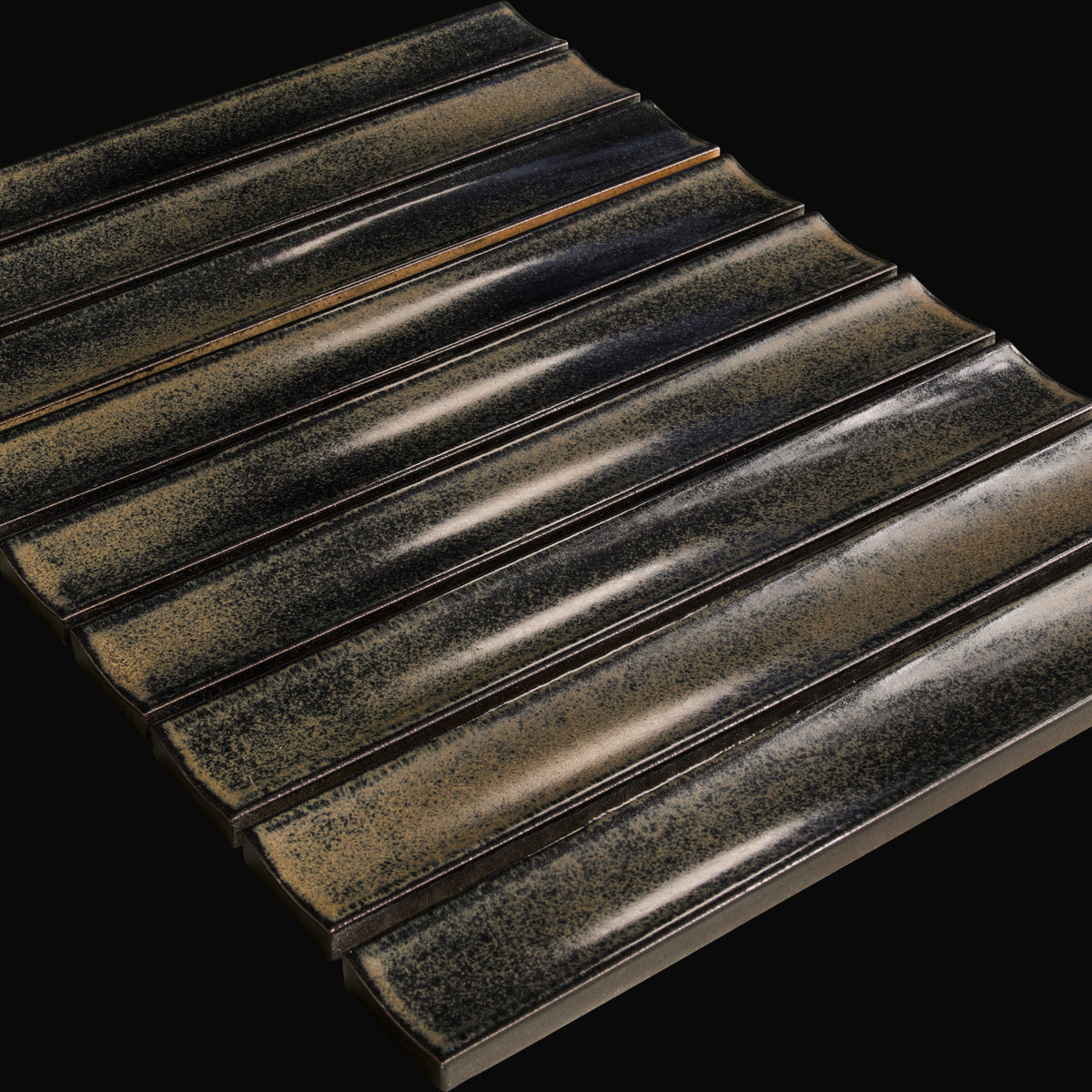 Sabi Concave Japanese porcelain wall tile in Patina Smoke – Mittsu Japanese Tiles