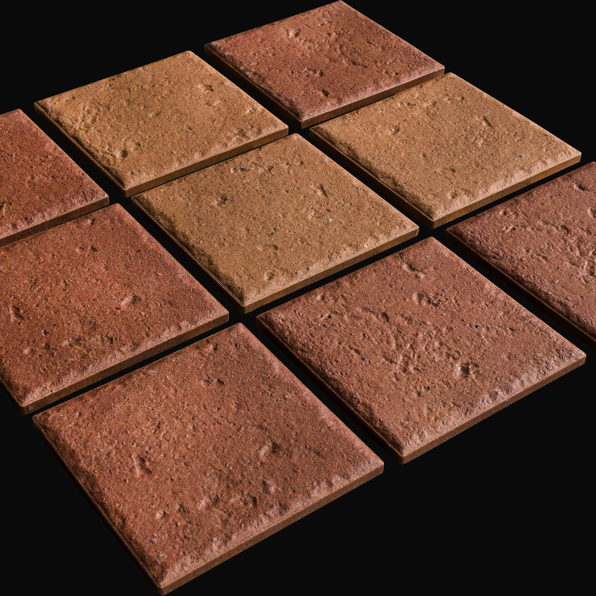 Tokiwa 100mm Japanese porcelain floor tile in Dark Terracotta – Mittsu Japanese Tiles