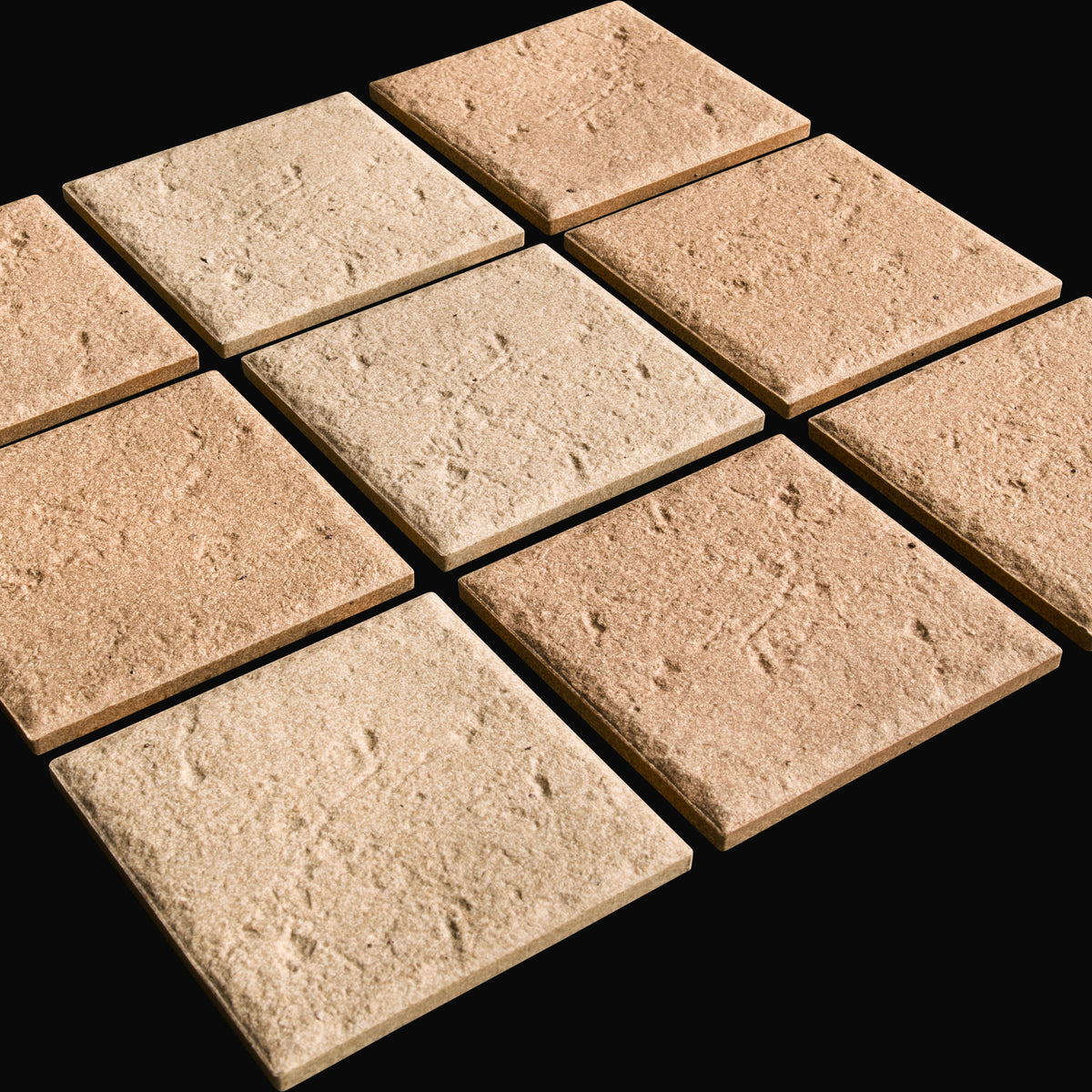 Tokiwa 100mm Japanese porcelain floor tile in Mixed Earth – Mittsu Japanese Tiles