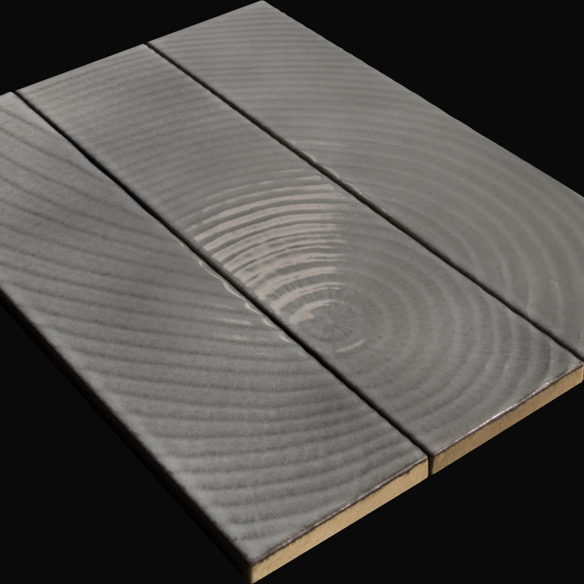 Unari Mokume Japanese ceramic wall tile in Moonstone – Mittsu Japanese Tiles