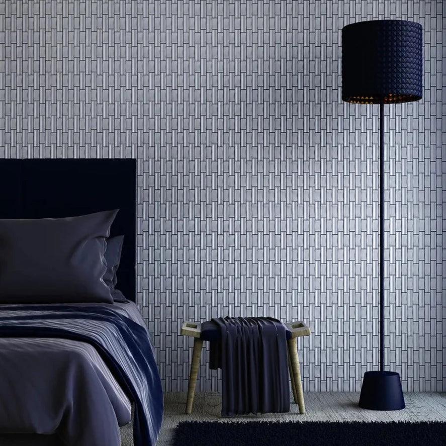 Japanese ceramic wall tiles Crochet in Black from Mittsu Japanese Tiles