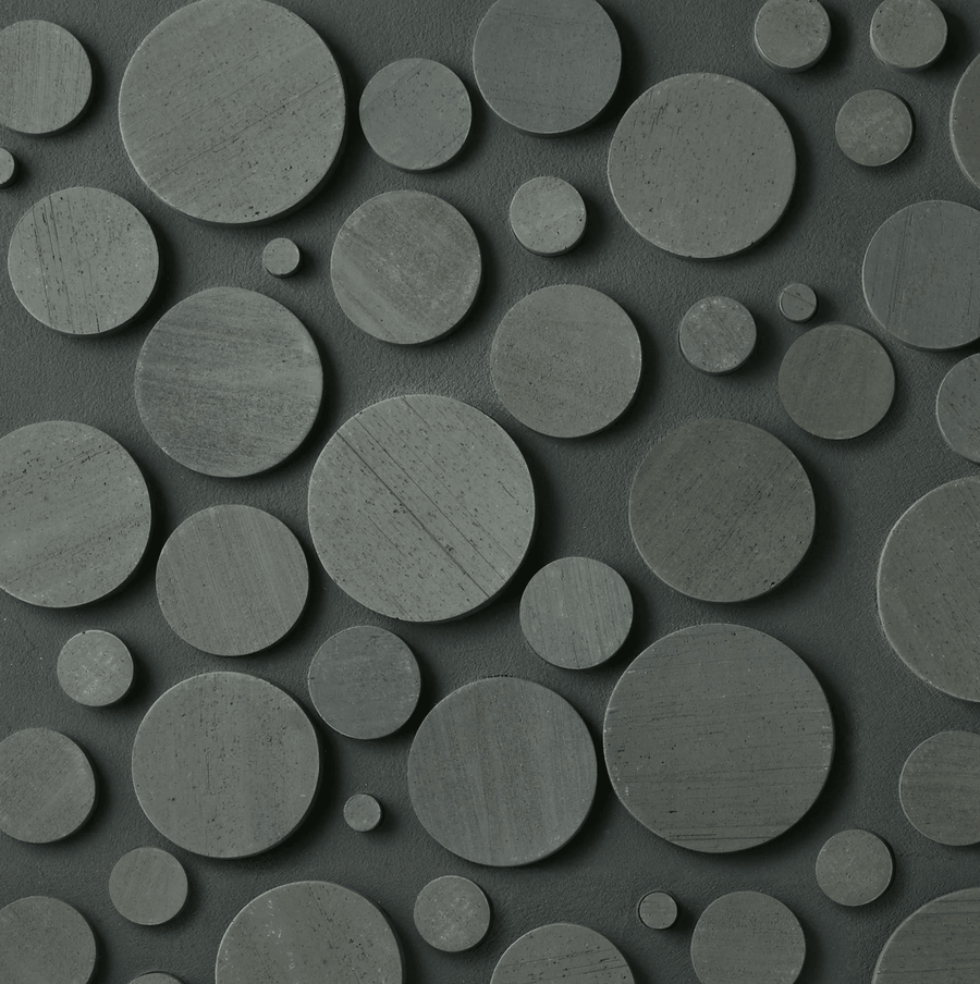 Japanese ceramic wall tiles Enga Sample in ⌀30 from Mittsu Japanese Tiles