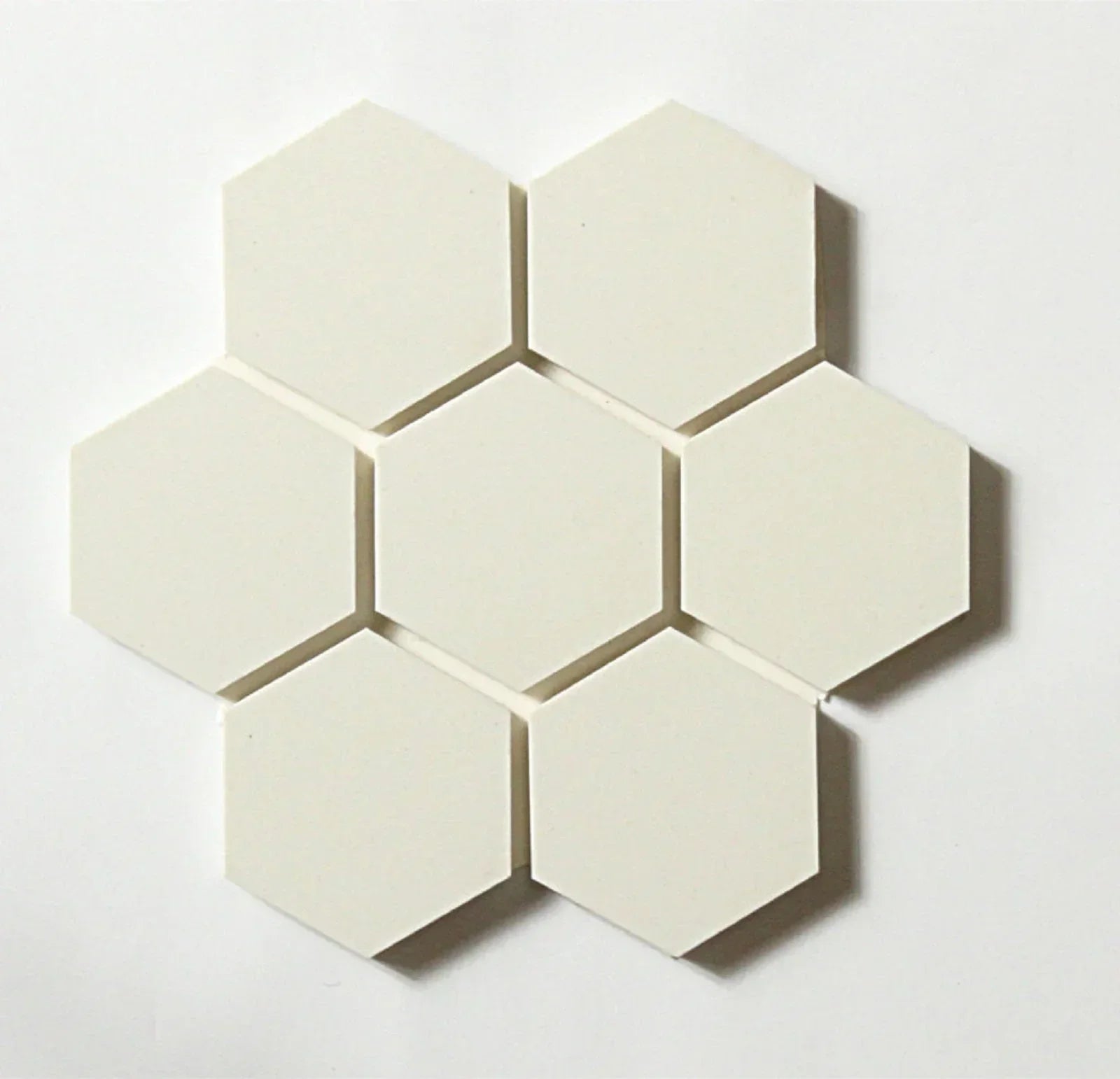 Japanese ceramic wall tiles Hanikamu Sample in Matt White from Mittsu Japanese Tiles