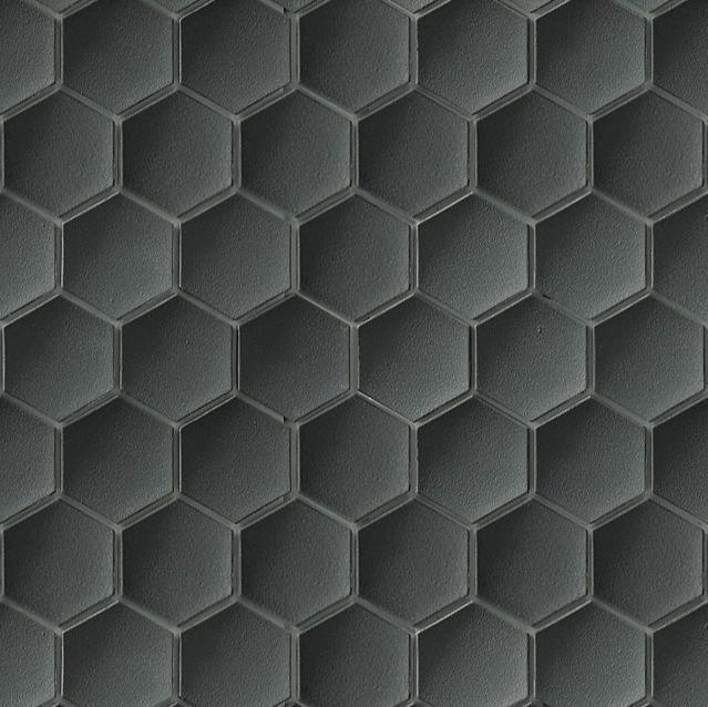 Japanese ceramic wall tiles Hanikamu Sample in Matt Black from Mittsu Japanese Tiles