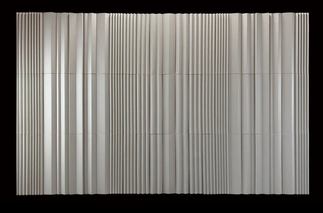 Japanese ceramic wall tiles Hikari Flow in Matt White from Mittsu Japanese Tiles