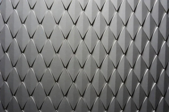 Japanese ceramic wall tiles Hishigata Sample in White from Mittsu Japanese Tiles