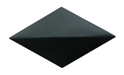 Japanese ceramic wall tiles Hishigata Sample in Powder Black from Mittsu Japanese Tiles