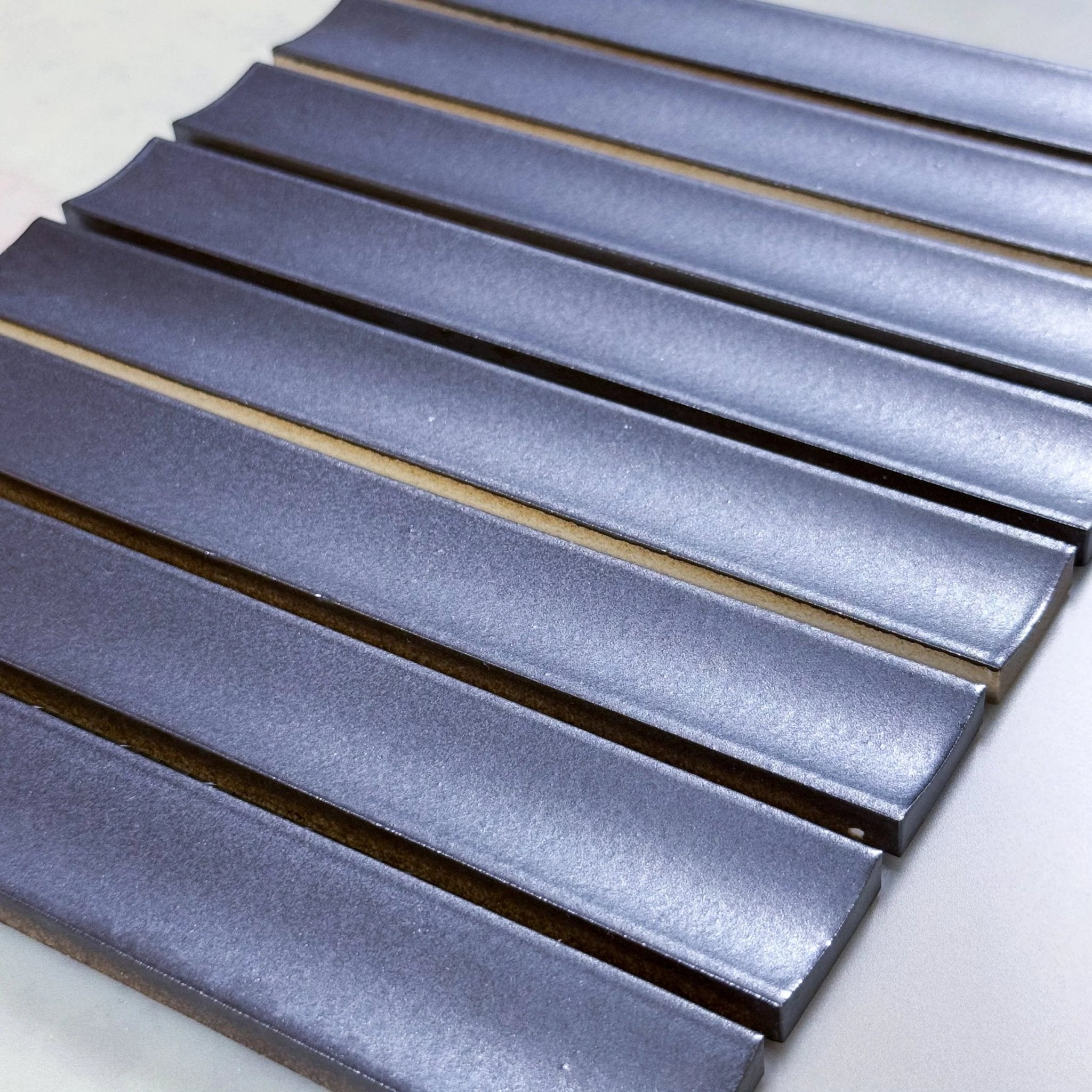 Japanese ceramic wall tiles Ka - Bu Sample in Ibushi Black from Mittsu Japanese Tiles