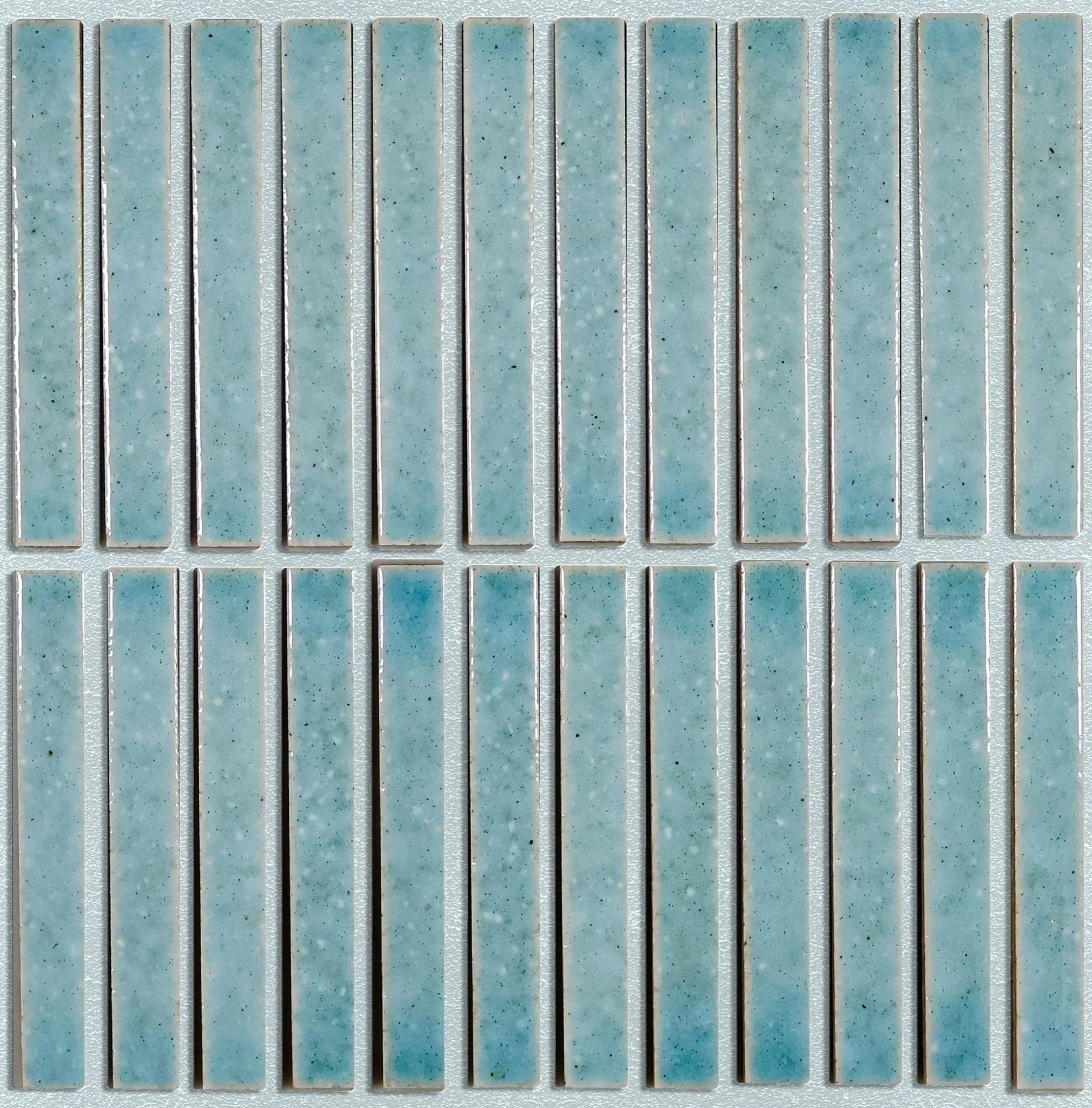 Japanese ceramic wall tiles Kaji Border in Mustard from Mittsu Japanese Tiles