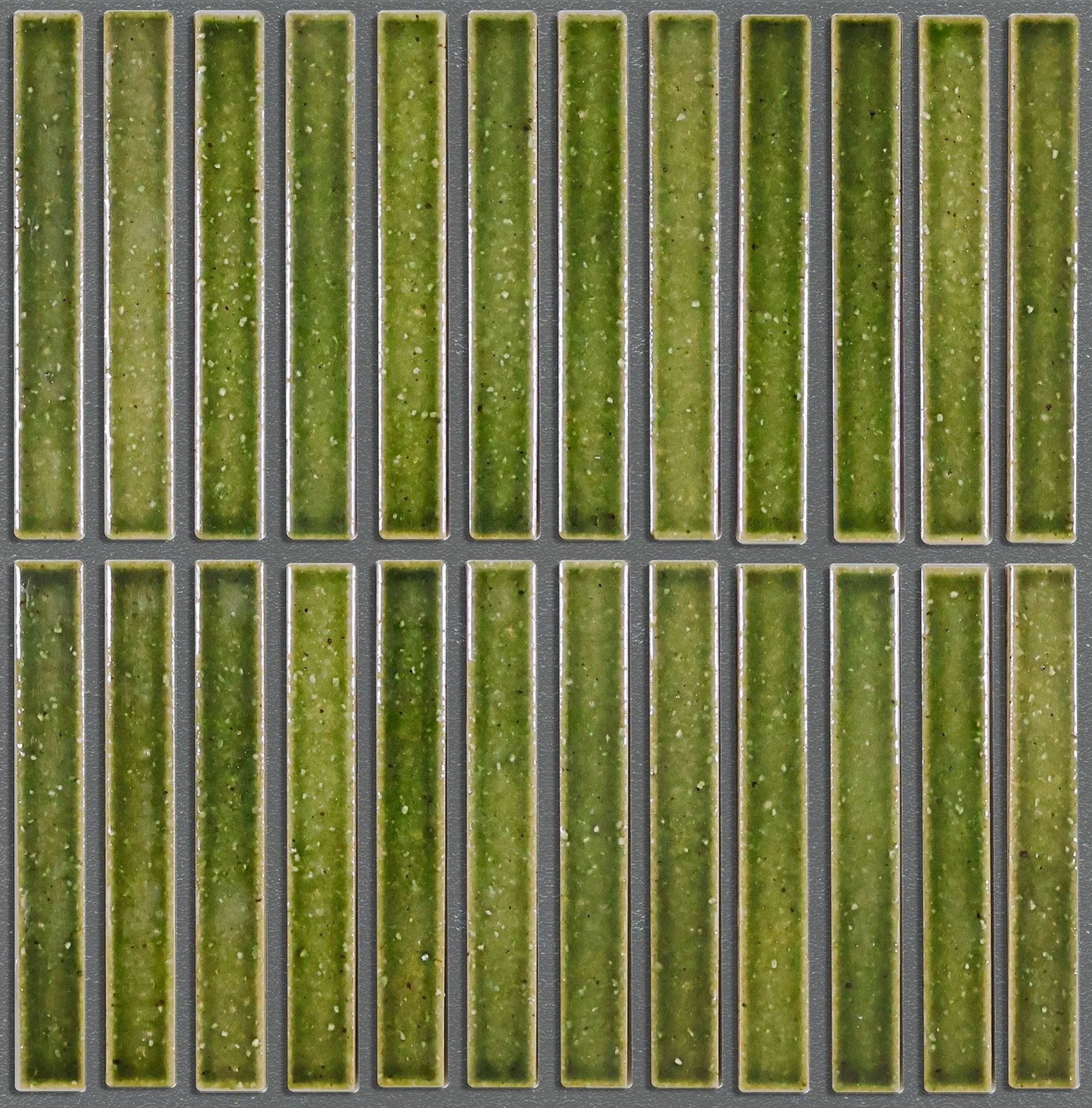 Japanese ceramic wall tiles Kaji Border in Mustard from Mittsu Japanese Tiles