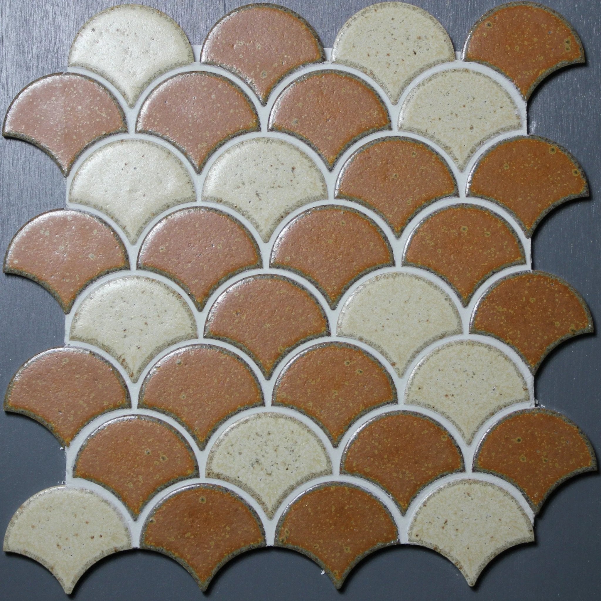 Japanese ceramic wall tiles Kaji Hamon Sample in Mixed 1 from Mittsu Japanese Tiles
