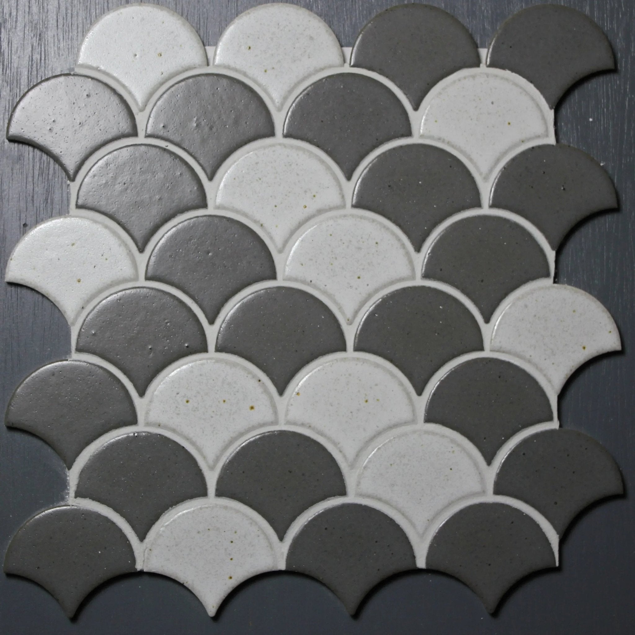 Japanese ceramic wall tiles Kaji Hamon Sample in Mixed 2 from Mittsu Japanese Tiles