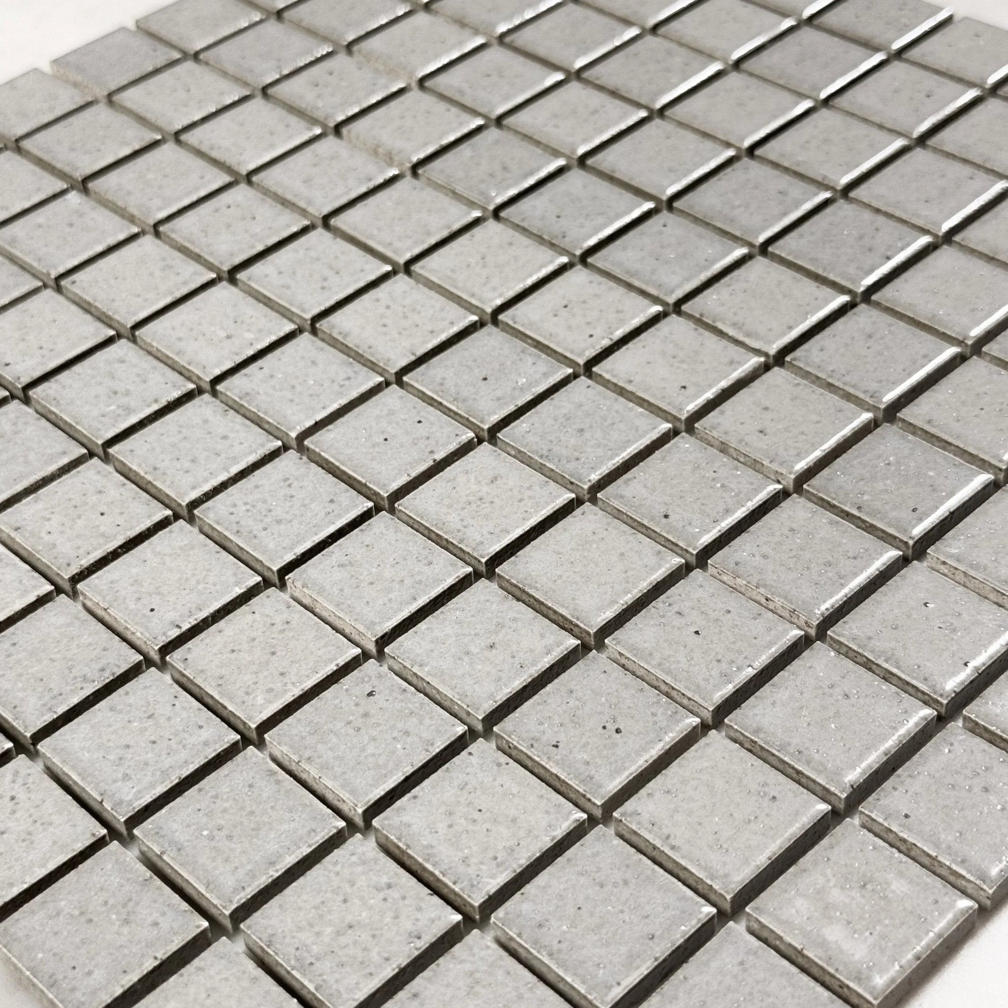 Japanese ceramic wall tiles Kaji Ko in Dove Grey from Mittsu Japanese Tiles