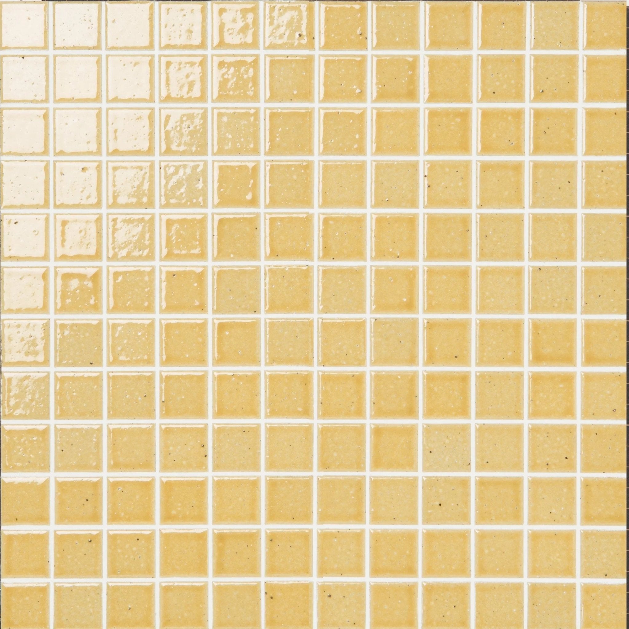 Japanese ceramic wall tiles Kaji Ko Sample in Mustard from Mittsu Japanese Tiles