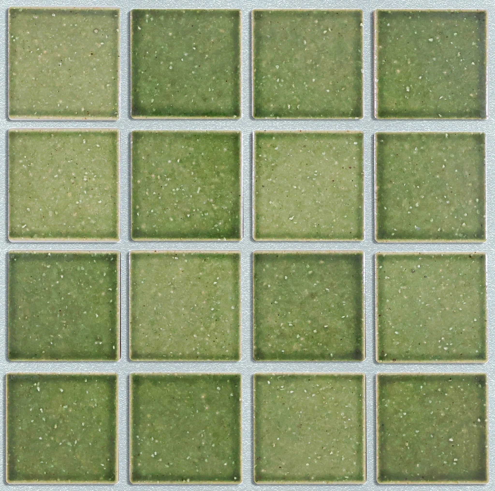 Japanese ceramic wall tiles Kaji Oki in Rifle Green  from Mittsu Japanese Tiles