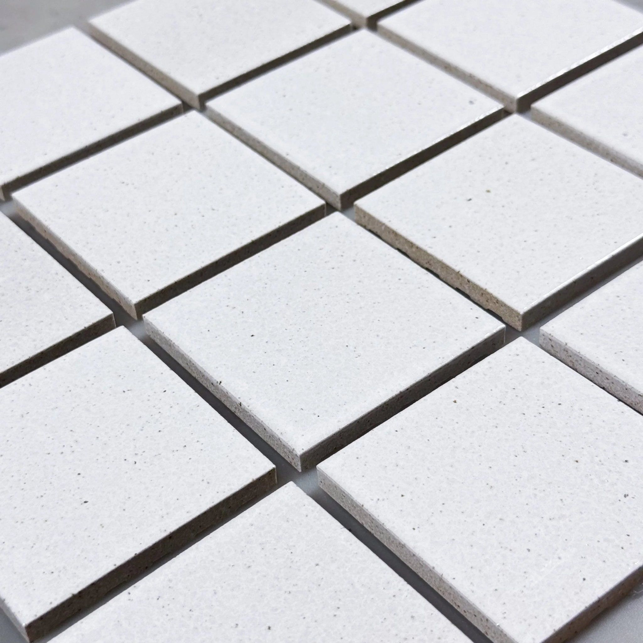 Japanese ceramic wall tiles Kaji Oki in Broken White from Mittsu Japanese Tiles