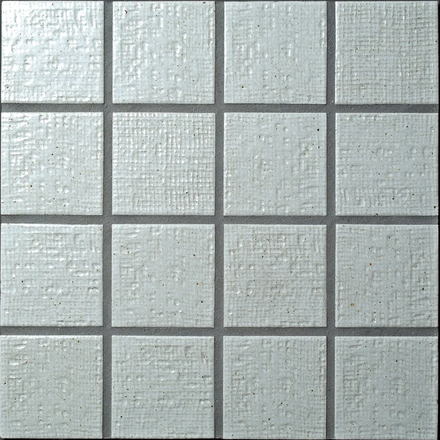 Japanese ceramic wall tiles Kaji Oki Sample in Broken White  from Mittsu Japanese Tiles