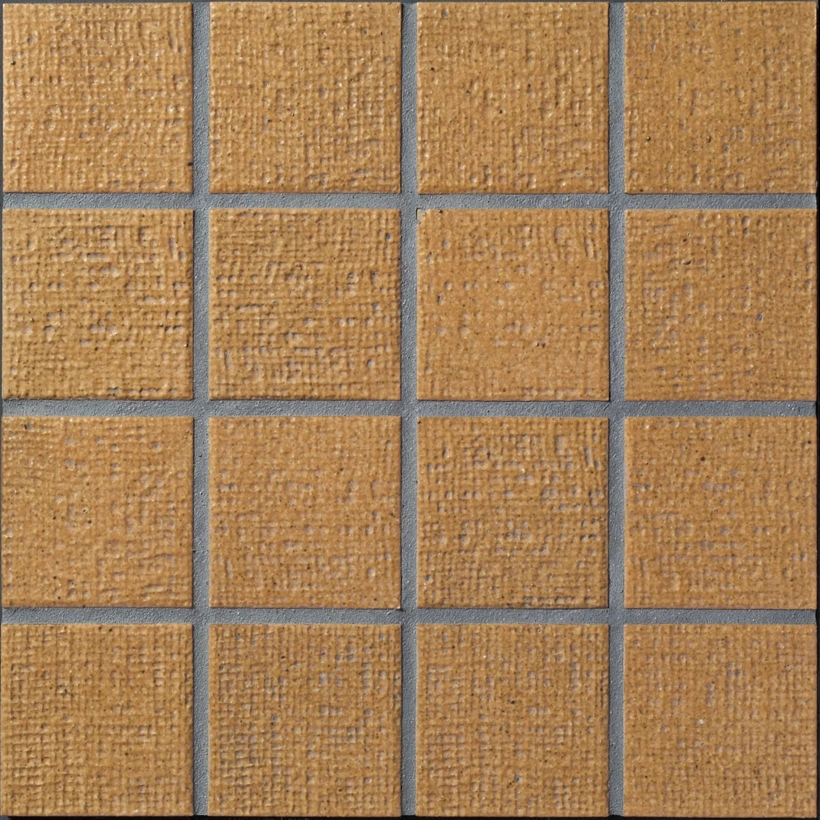 Japanese ceramic wall tiles Kaji Oki Sample in Golden Brown  from Mittsu Japanese Tiles