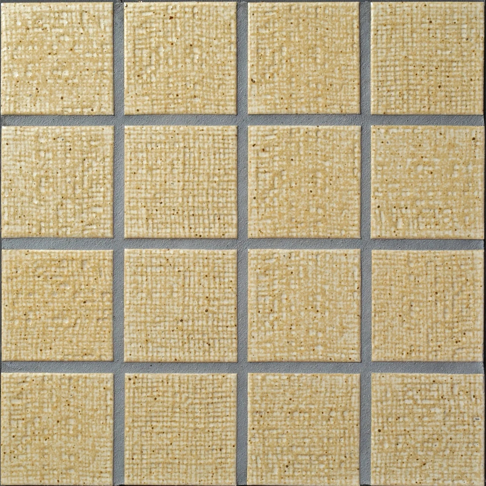 Japanese ceramic wall tiles Kaji Oki Sample in Buttercream  from Mittsu Japanese Tiles