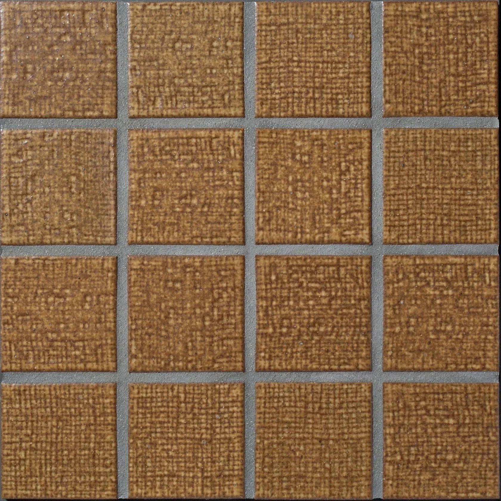 Japanese ceramic wall tiles Kaji Oki Sample in Caramel  from Mittsu Japanese Tiles