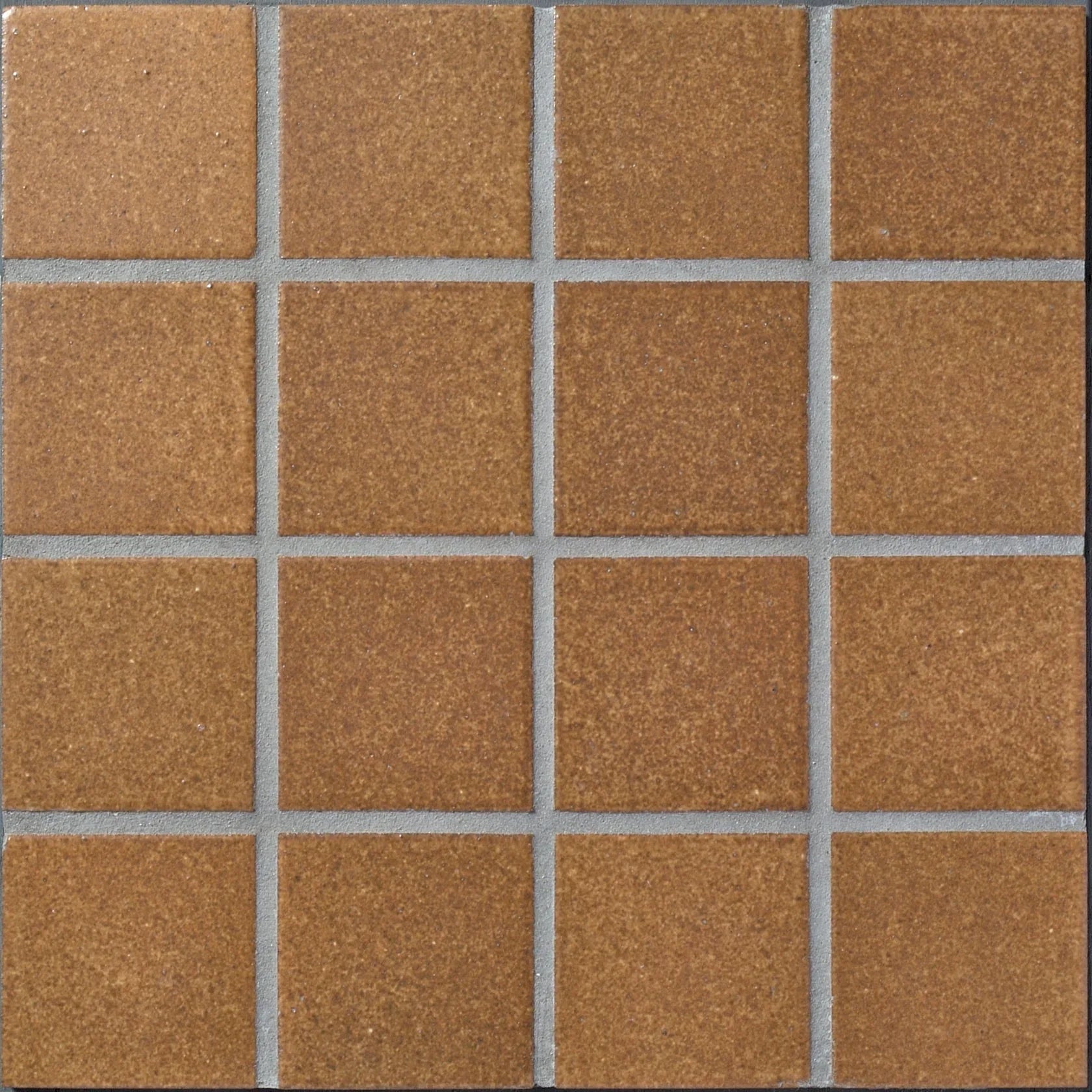Japanese ceramic wall tiles Kaji Oki Sample in Caramel from Mittsu Japanese Tiles