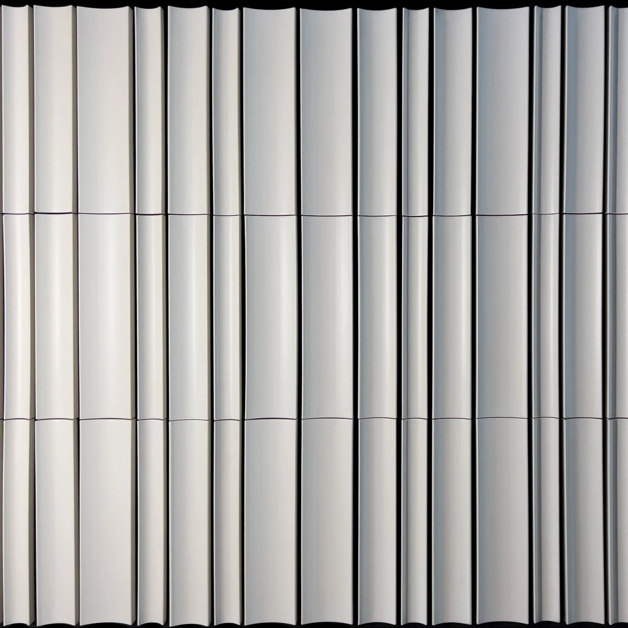 Japanese ceramic wall tiles Kenzan No. 802 Sample in White from Mittsu Japanese Tiles