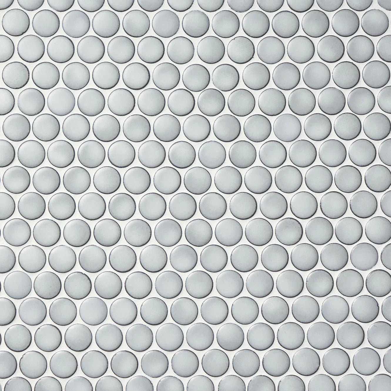 Japanese ceramic wall tiles Maru 19mm Sample in Fog from Mittsu Japanese Tiles