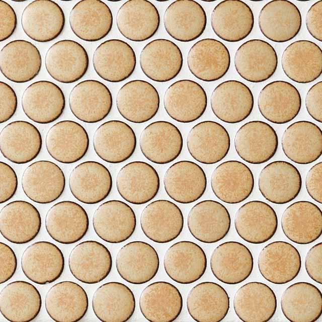 Japanese ceramic wall tiles Maru 19mm Sample in Harvest from Mittsu Japanese Tiles