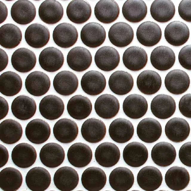 Japanese ceramic wall tiles Maru 19mm Sample in Harvest from Mittsu Japanese Tiles