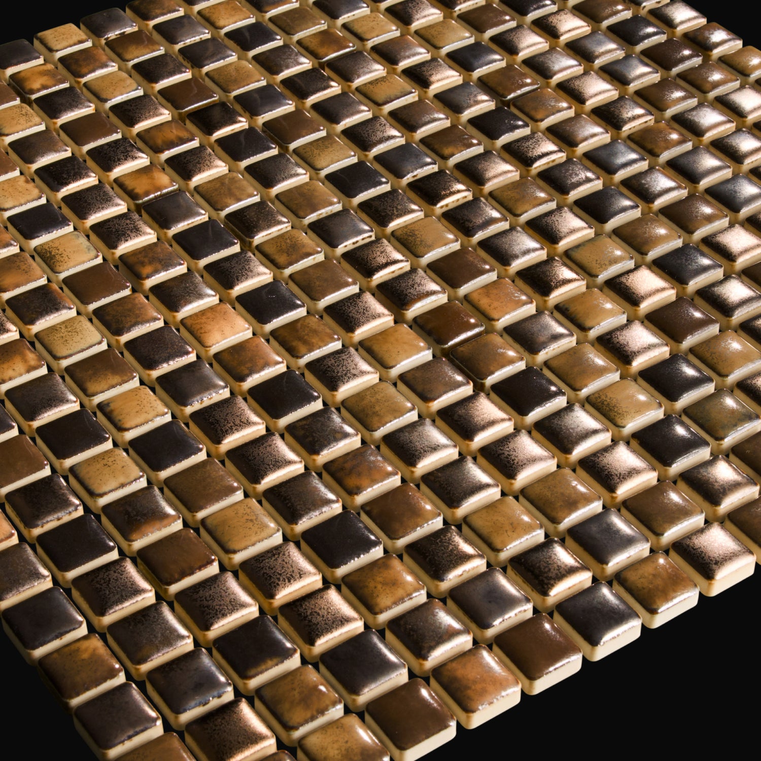 Japanese ceramic wall tiles Komasu Sample in Celadon Mix from Mittsu Japanese Tiles