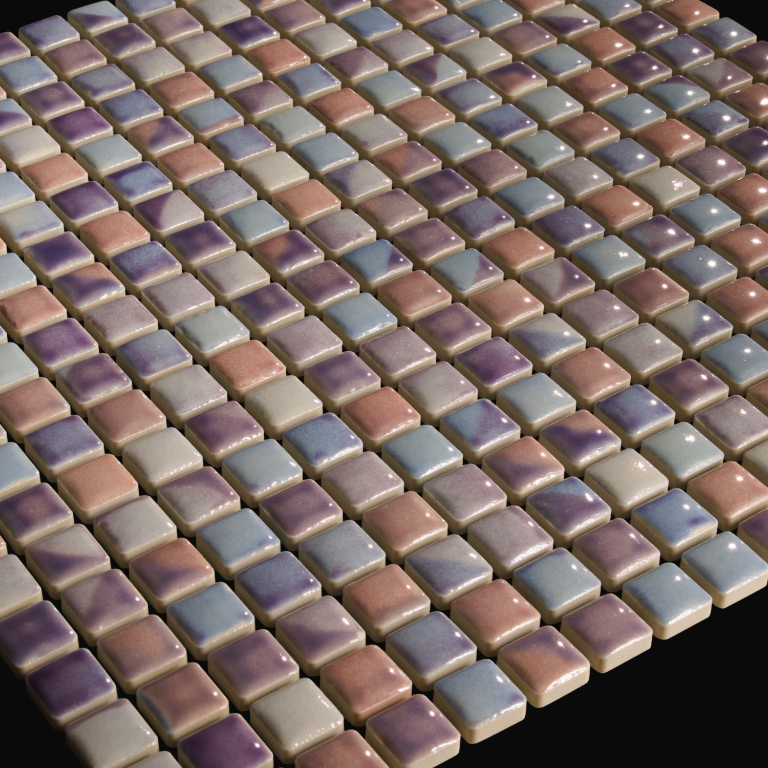 Japanese ceramic wall tiles Komasu Sample in Wisteria Mist from Mittsu Japanese Tiles
