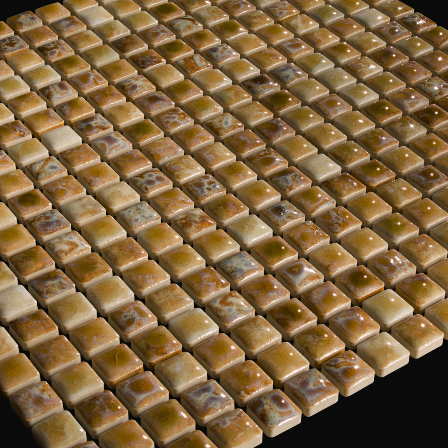 Japanese ceramic wall tiles Komasu Sample in Olive Quartz from Mittsu Japanese Tiles