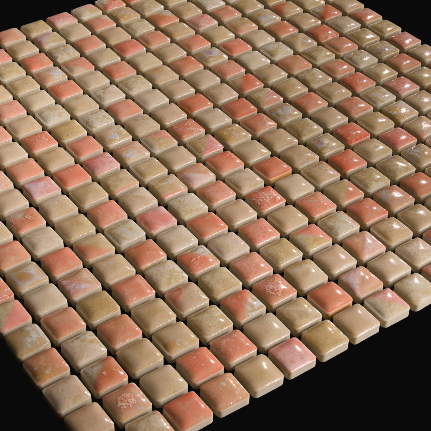 Japanese ceramic wall tiles Komasu Sample in Sakura Mist from Mittsu Japanese Tiles
