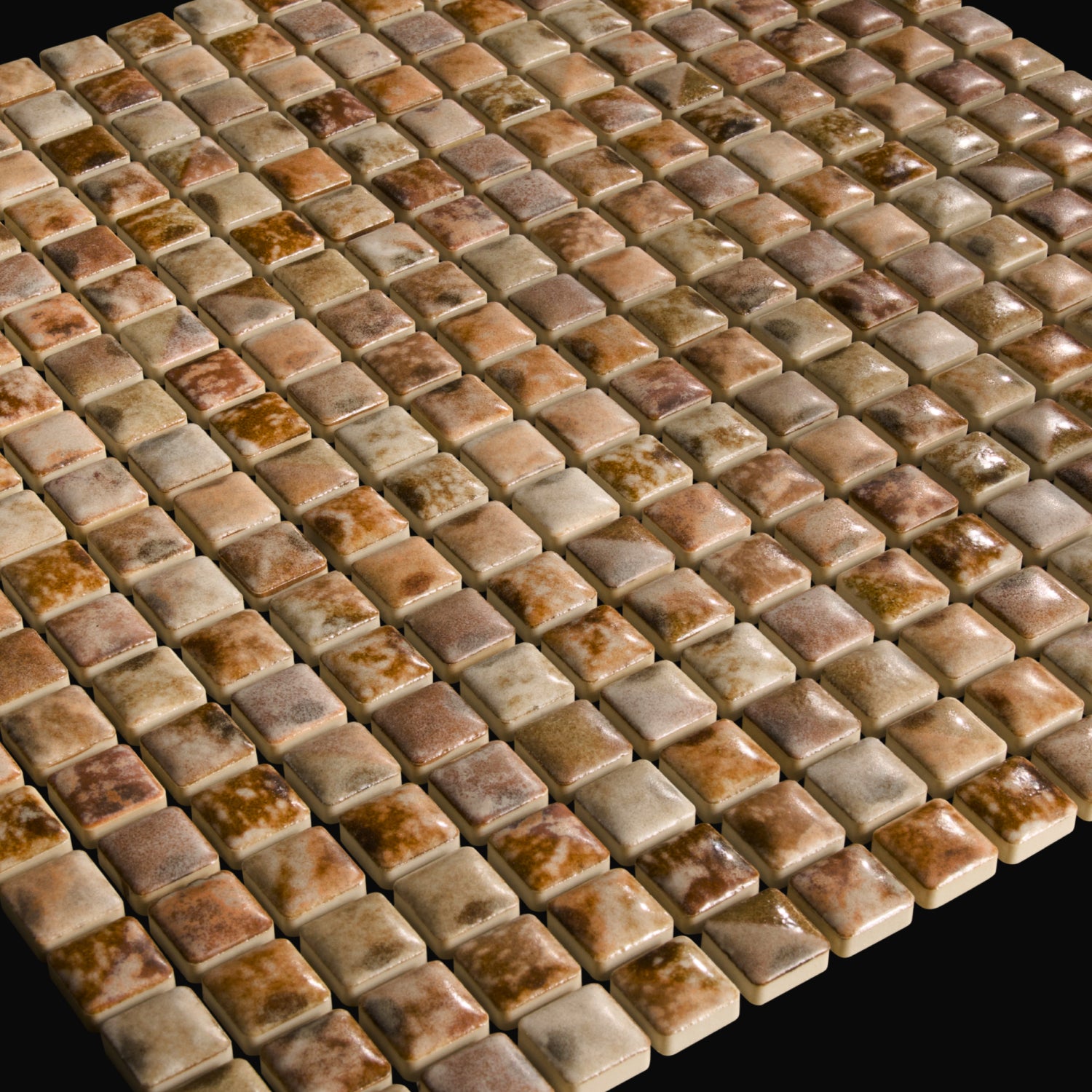 Japanese ceramic wall tiles Komasu Sample in Weathered Olive from Mittsu Japanese Tiles
