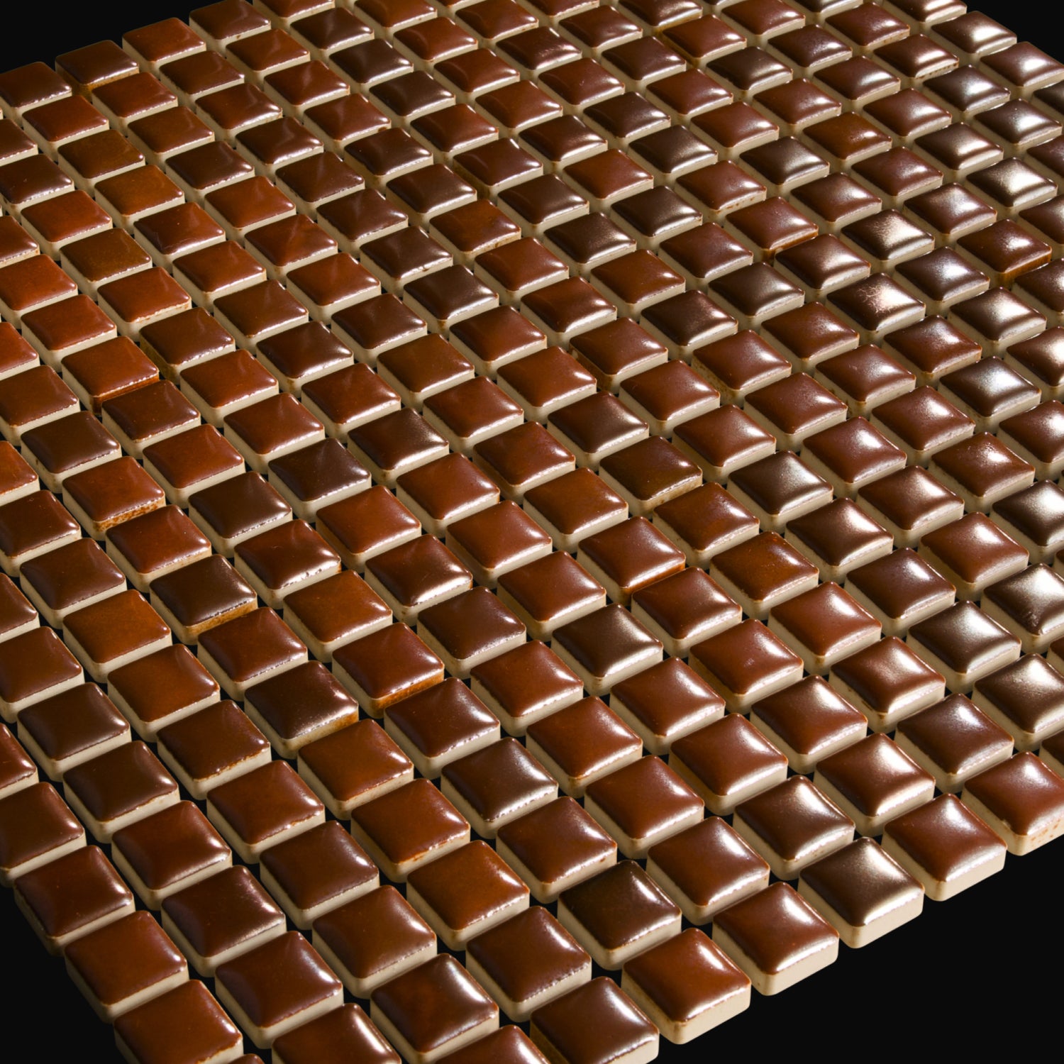 Japanese ceramic wall tiles Komasu Sample in Smoked Plum from Mittsu Japanese Tiles