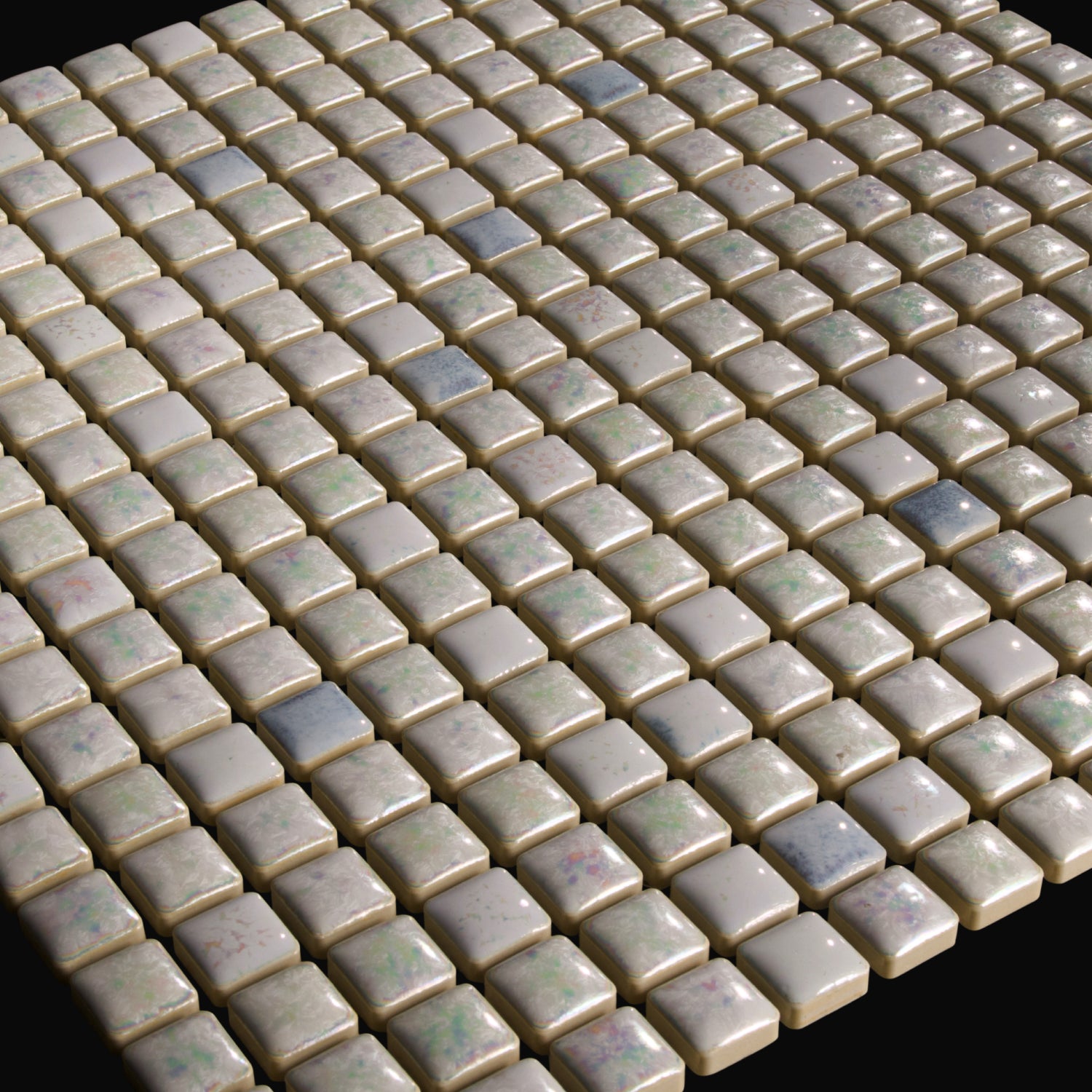 Japanese ceramic wall tiles Komasu Sample in Sea Mist from Mittsu Japanese Tiles