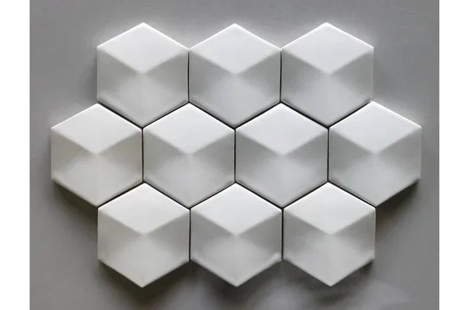 Japanese ceramic wall tiles Model Six Sample in Metallic Silvery Black from Mittsu Japanese Tiles
