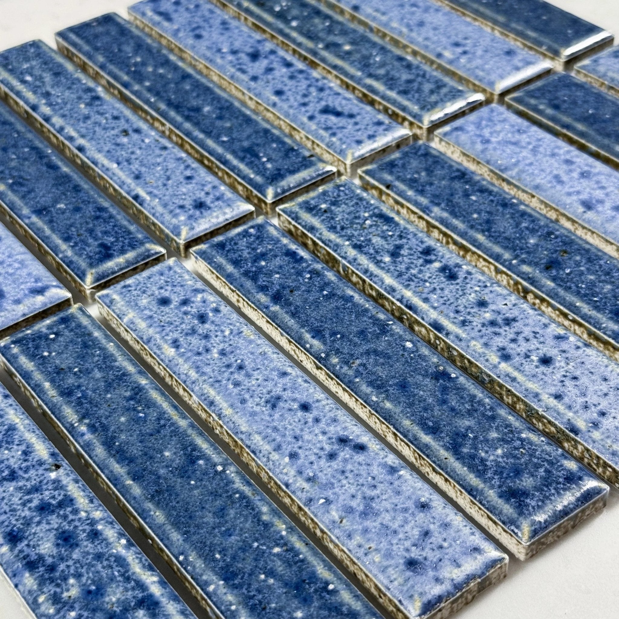 Japanese ceramic wall tiles Nakaba in Ocean Simmer from Mittsu Japanese Tiles
