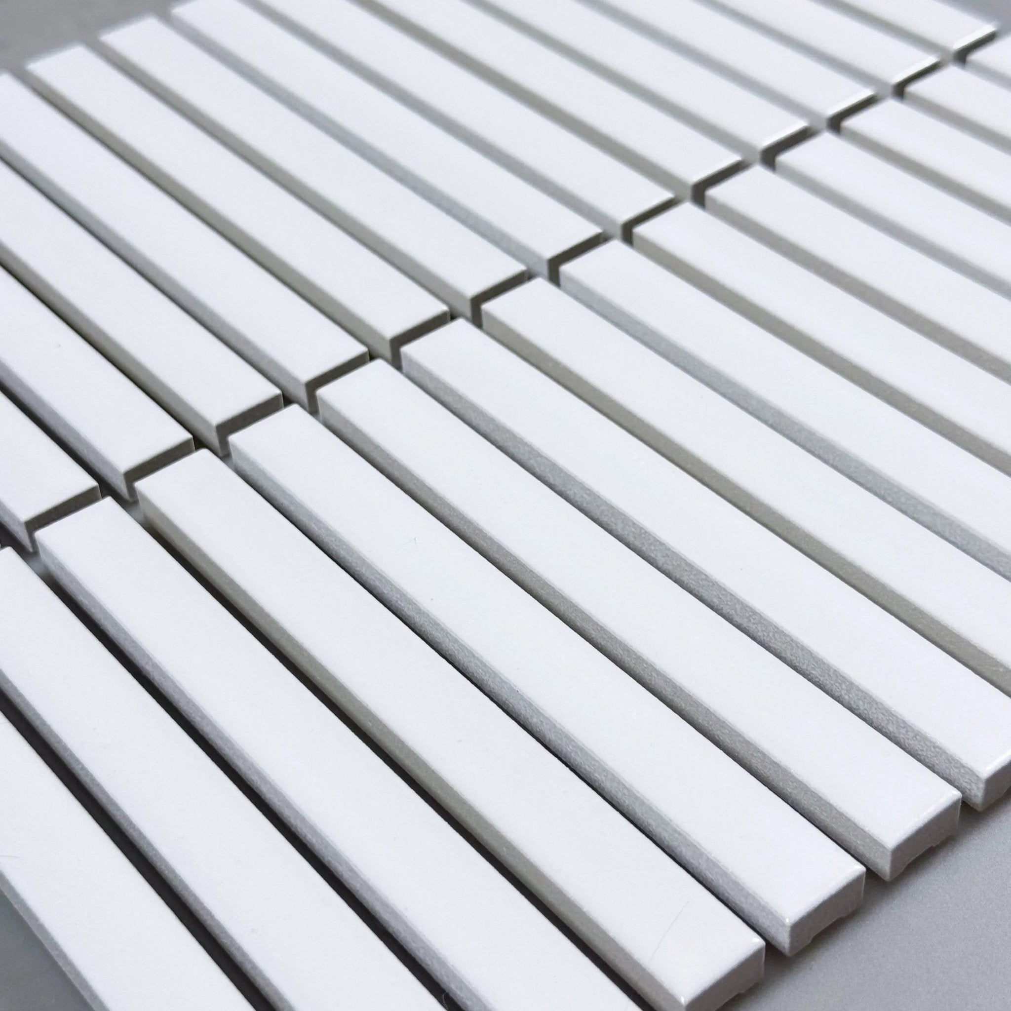 Japanese ceramic wall tiles Nigi Sample in Shiro from Mittsu Japanese Tiles