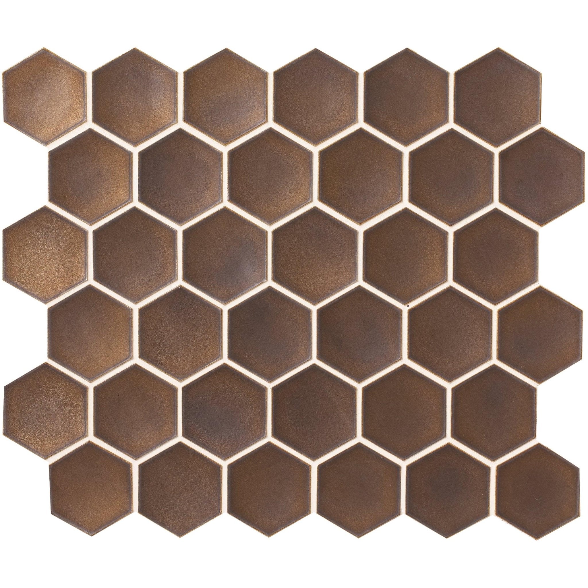 Japanese ceramic wall tiles Roku Sample in Gold from Mittsu Japanese Tiles