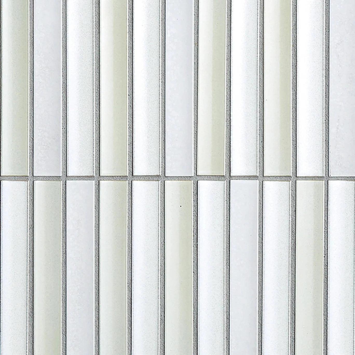 Japanese ceramic wall tiles Sairin in White Mix from Mittsu Japanese Tiles