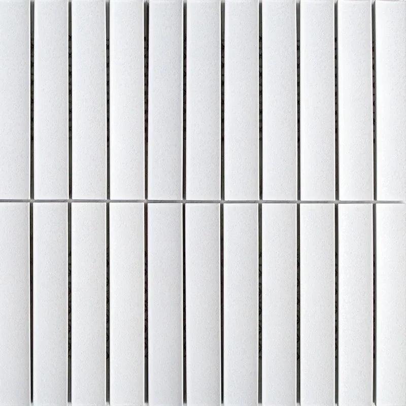 Japanese ceramic wall tiles Sairin in Matt White from Mittsu Japanese Tiles
