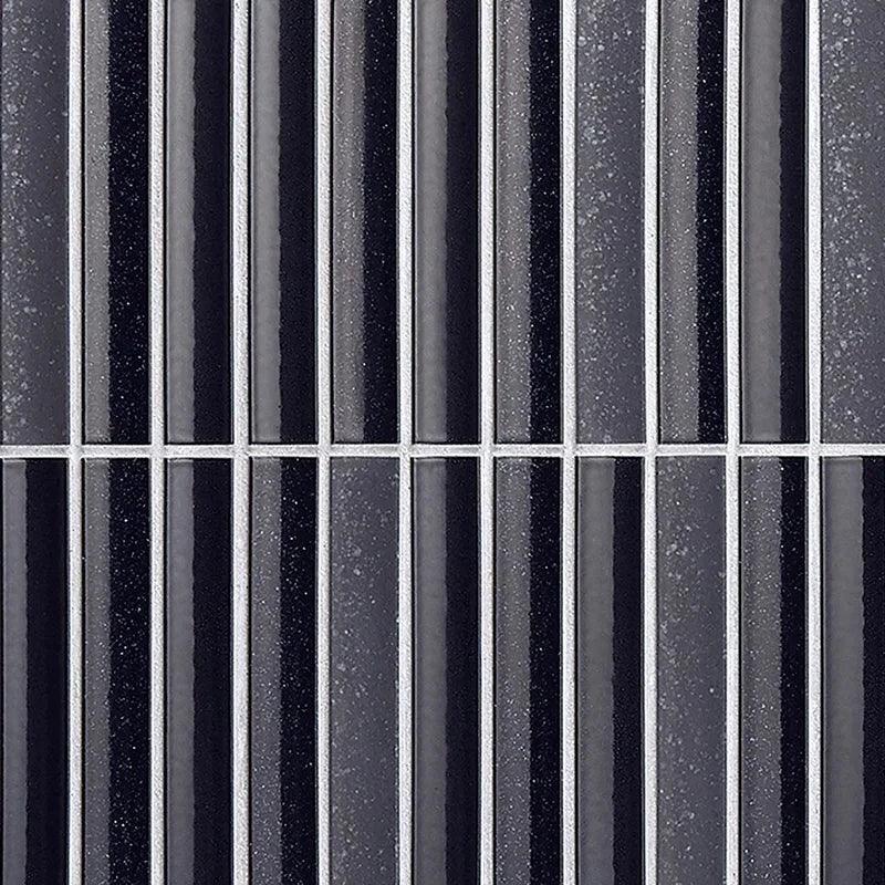 Japanese ceramic wall tiles Sairin in Black Mix from Mittsu Japanese Tiles